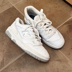 New Balance 550 White and Gray 5.5Y